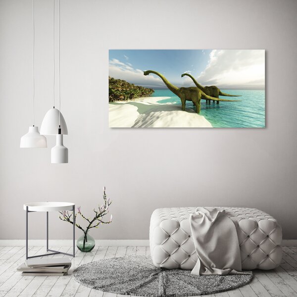 Foto obraz canvas Dinozaury na pláži oc-19541737