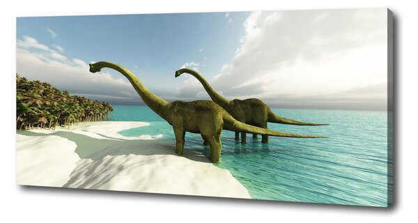 Foto obraz canvas Dinozaury na pláži oc-19541737