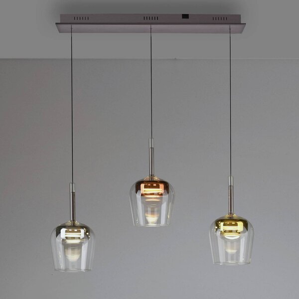 Q-Smart-Home Paul Neuhaus Smart LED závěsná lampa Q-Kon multicolour 3light, stmívatelný, Vícebarevná, Obývací pokoj / jídelna, Sklo, Moderní