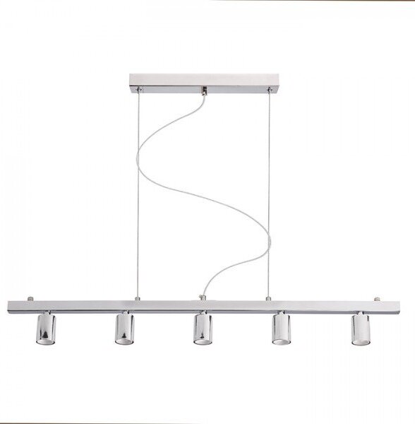 RALLONG 5 závěsná základna chrom 230V E27 5x42W - RED - DESIGN RENDL