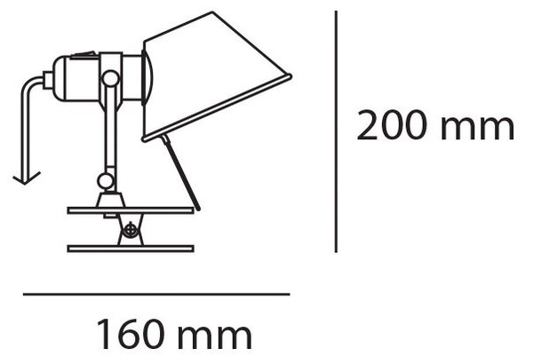 Artemide designová závěsná svítidla Tolomeo Micro Pinza