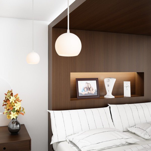 COPA závěsná opálové sklo 230V E27 28W - RED - DESIGN RENDL