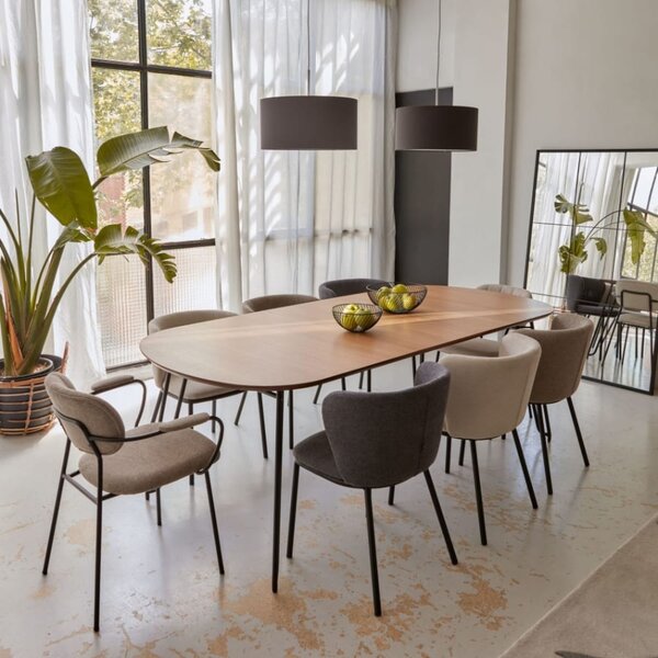 Dubový rozkládací jídelní stůl Kave Home Novac 120-200 x 120 cm