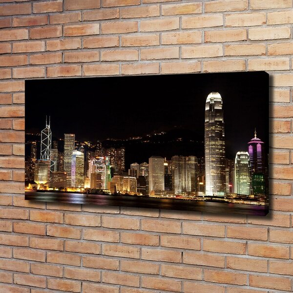 Foto obraz na plátně Noční Hongkong oc-25184002