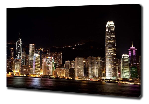 Foto obraz na plátně Noční Hongkong oc-25184002