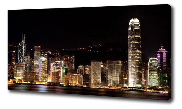 Foto obraz na plátně Noční Hongkong oc-25184002