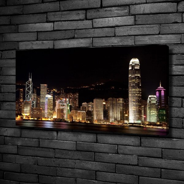 Foto obraz na plátně Noční Hongkong oc-25184002