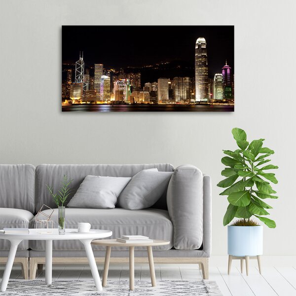 Foto obraz na plátně Noční Hongkong oc-25184002