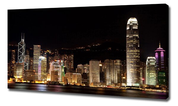 Foto obraz na plátně Noční Hongkong oc-25184002