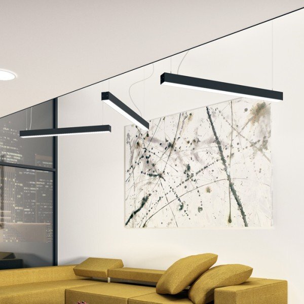 PESANTE 75 závěsná černá 230V LED 40W 3000K - RED - DESIGN RENDL