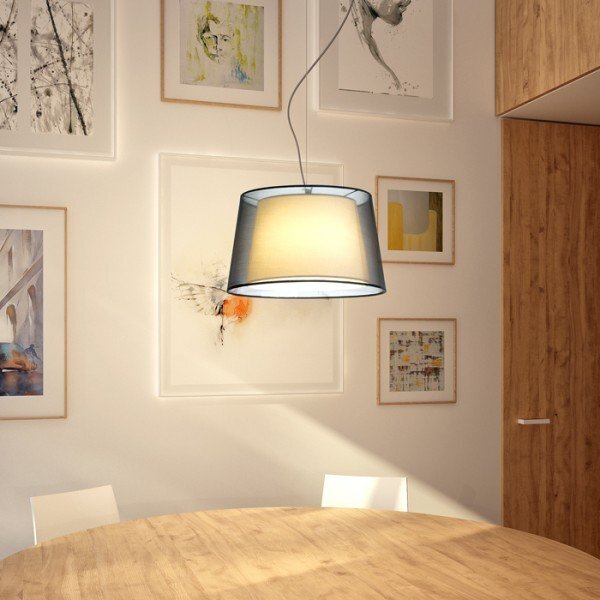ESPLANADE závěsná černá/bílá chrom 230V E27 42W - RED - DESIGN RENDL