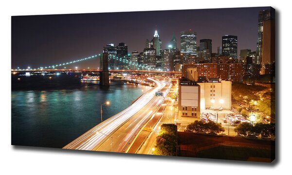 Foto obraz na plátně New York noc oc-26643680