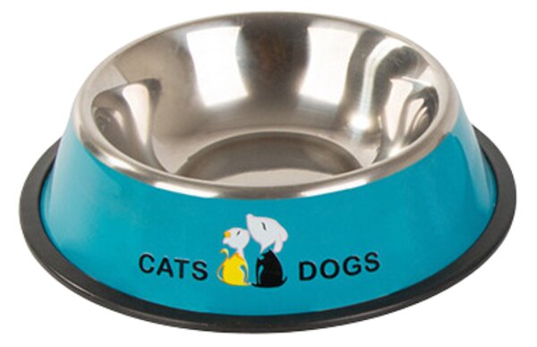 Modrá kovová miska pro psa/kočku FIDO