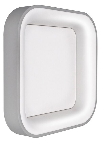 SOLIGHT LED stropní světlo čtvercové Treviso, 48W, 2880lm, stmívatelné, dálkové ovládání, šedá