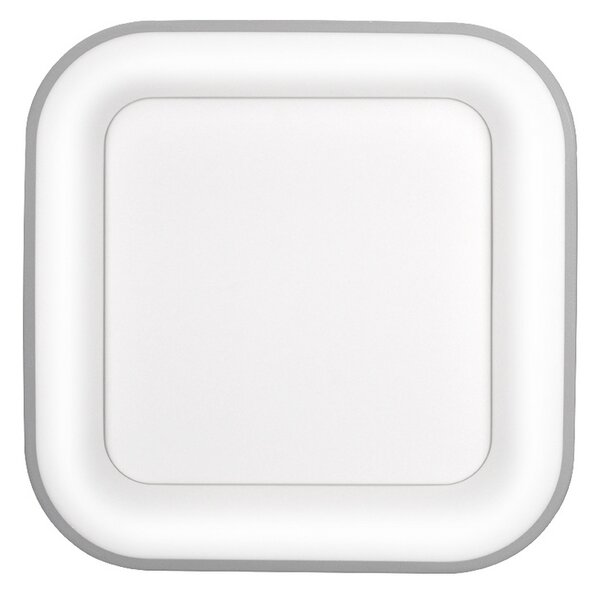 SOLIGHT LED stropní světlo čtvercové Treviso, 48W, 2880lm, stmívatelné, dálkové ovládání, šedá