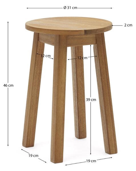 Akáciová zahradní stolička Kave Home Amel 46 cm