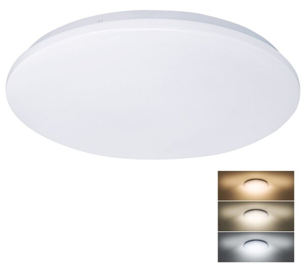 SOLIGHT LED stropní světlo Plain 3CCT, 36W, 2520lm, 3000K, 4000K, 6000K, kulaté, 45cm