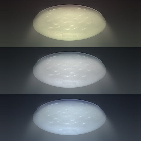 SOLIGHT LED stropní světlo Star, kulaté, 24W, 2400lm, dálkové ovládání, 37cm