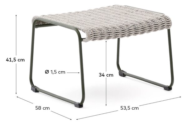 Světle šedá zahradní podnožka Kave Home Maurina
