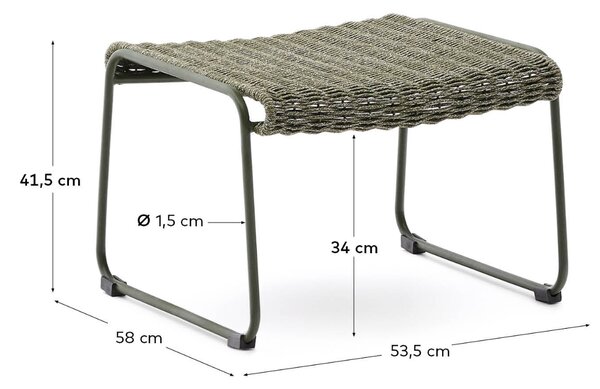 Zelená zahradní podnožka Kave Home Maurina