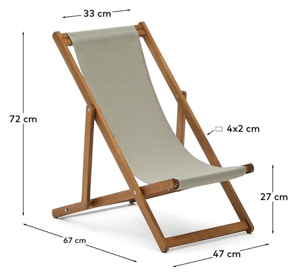 Zelené dětské skládací lehátko Kave Home Adredna