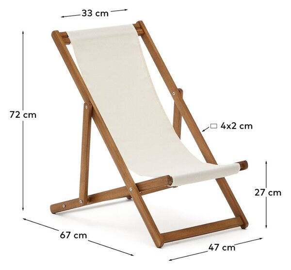 Béžové dětské skládací lehátko Kave Home Adredna