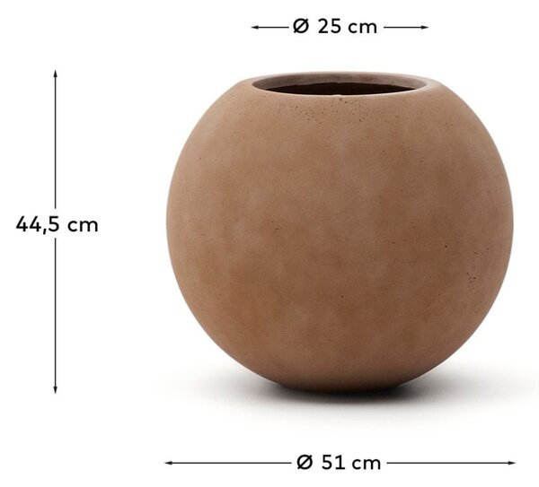 LÉTO -15% Terakotový květináč Kave Home Solna Ø 51 cm