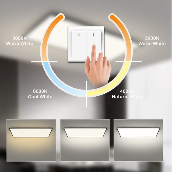Brilagi - LED Stropní svít. SLIMFRAME LED/80W/230V 120x60 cm 3000/4000/6000K čer