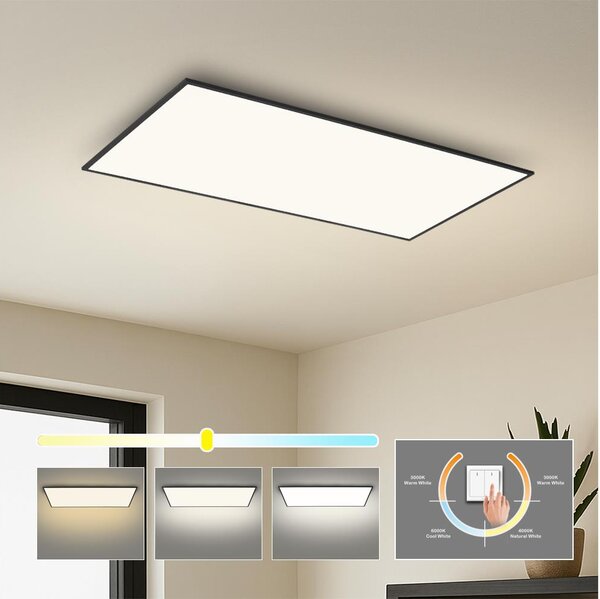 Brilagi - LED Stropní svít. SLIMFRAME LED/80W/230V 120x60 cm 3000/4000/6000K čer