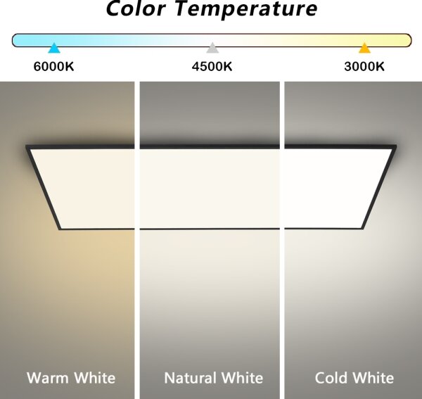 Brilagi - LED Stm. strop. svítidlo SLIMFRAME LED/80W/230V 120x60 cm černá + DO