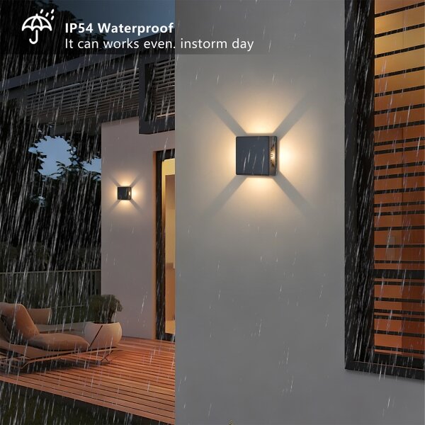 Brilagi - LED Venkovní nástěnné svítidlo QUADRAY LED/6W/230V antracit IP54