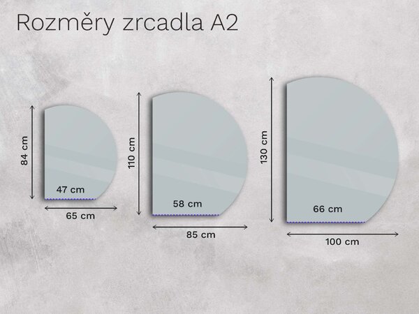 Atypické zrcadlo do koupelny s LED osvětlením A2