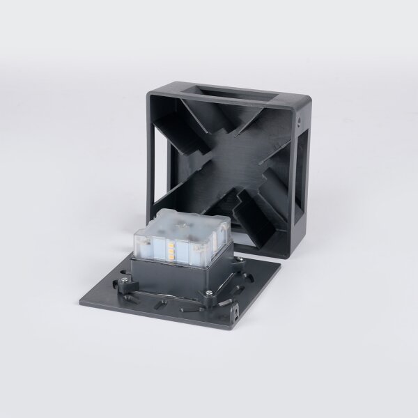 Brilagi - LED Venkovní nástěnné svítidlo QUADRAY LED/6W/230V antracit IP54