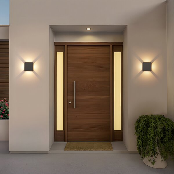 Brilagi - LED Venkovní nástěnné svítidlo QUADRAY LED/6W/230V antracit IP54