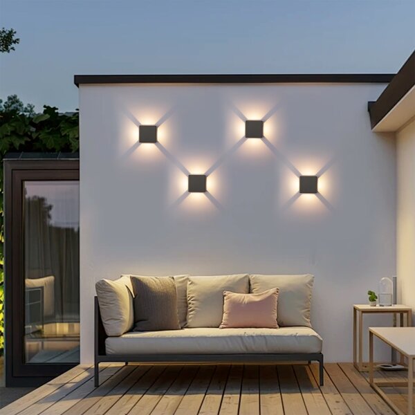 Brilagi - LED Venkovní nástěnné svítidlo QUADRAY LED/6W/230V antracit IP54