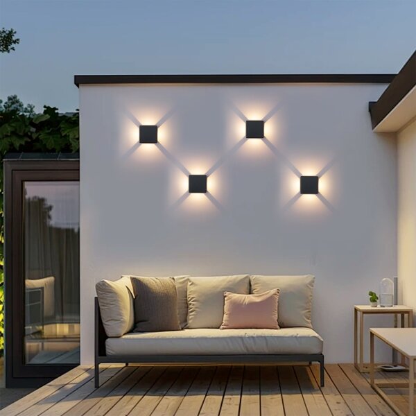 Brilagi - LED Venkovní nástěnné svítidlo QUADRAY LED/6W/230V černá IP54