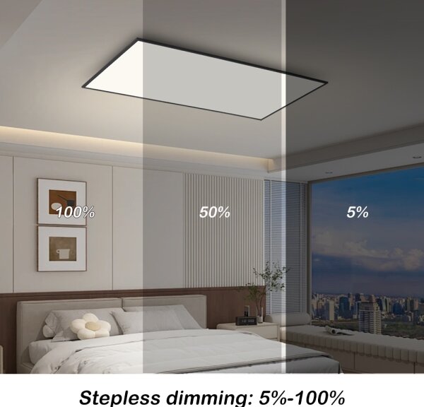 Brilagi - LED Stm. strop. svítidlo SLIMFRAME LED/80W/230V 120x60 cm černá + DO