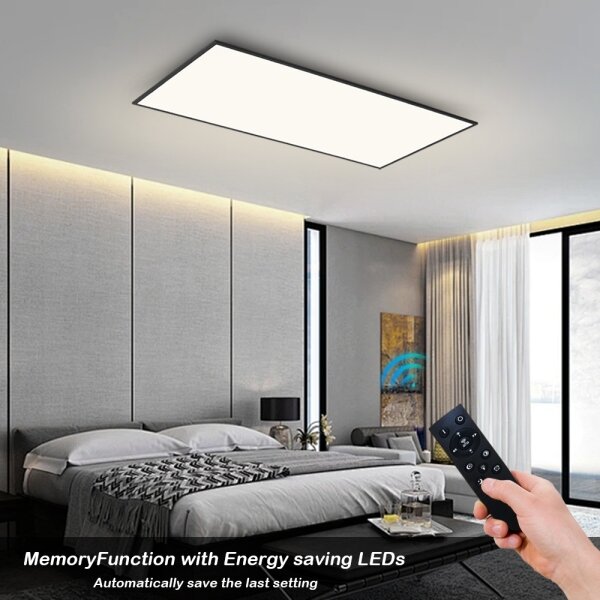 Brilagi - LED Stm. strop. svítidlo SLIMFRAME LED/80W/230V 120x60 cm černá + DO