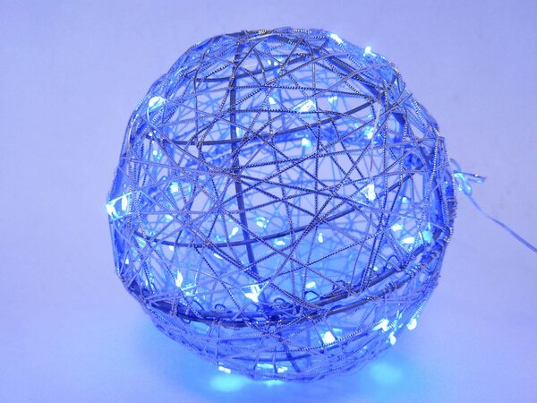 LED světelná koule, modrá, různé velikosti na výběr Průměr (cm): 40 cm