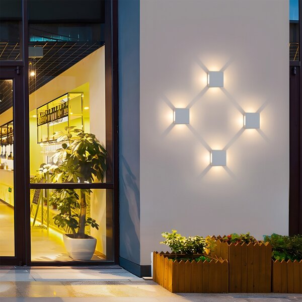 Brilagi - LED Venkovní nástěnné svítidlo QUADRAY LED/6W/230V bílá IP54