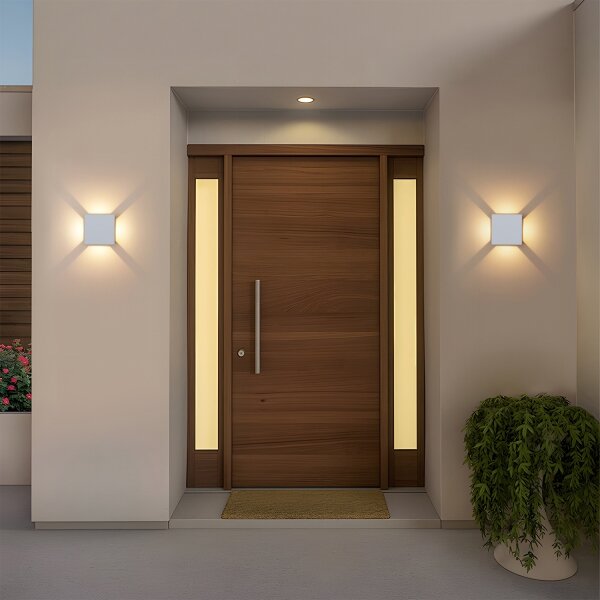 Brilagi - LED Venkovní nástěnné svítidlo QUADRAY LED/6W/230V bílá IP54