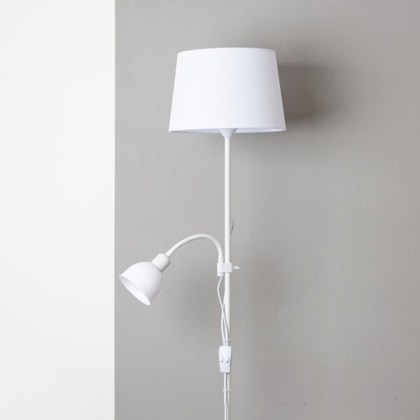 Brilagi - Stojací lampa CERIA 1xE27/100W/230V + 1xE14/25W bílá