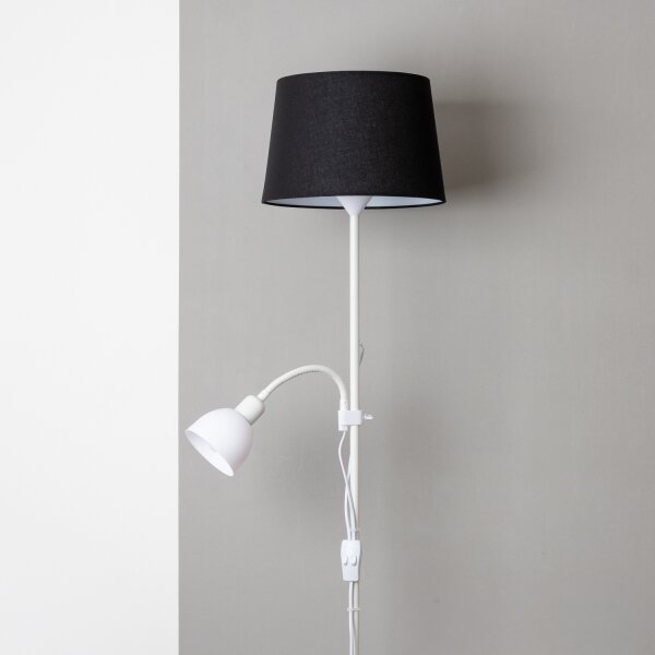 Brilagi - Stojací lampa CERIA 1xE27/100W/230V + 1xE14/25W bílá/černá