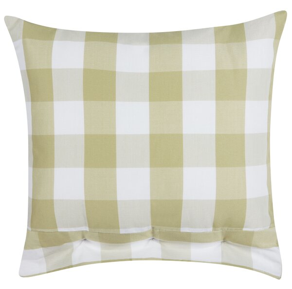 Sada 2 dekorativních polštářů TAMNINE 45 x 45 cm Světle zelená Kostkovaný vzor