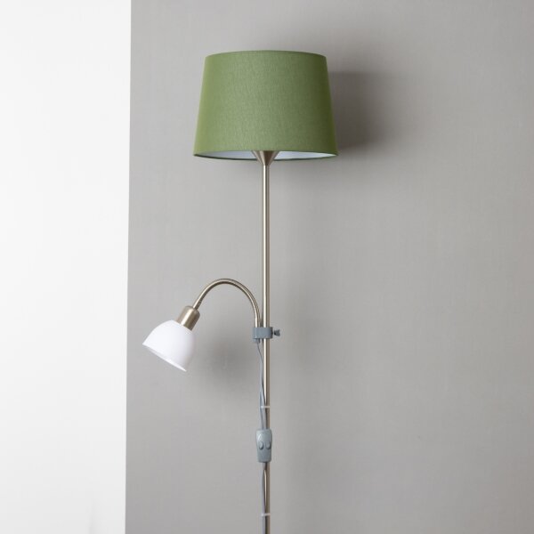Brilagi - Stojací lampa CERIA 1xE27/100W/230V + 1xE14/25W matný chrom/zelená