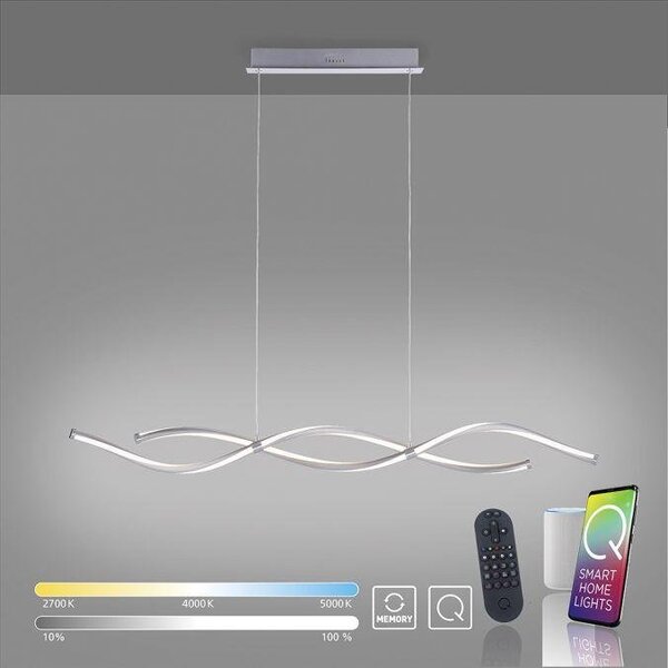 Paul Neuhaus Závěsné LED svítidlo Q-MALINA, 47W, d. 111 cm, Smart Home, CCT 2700-5000K