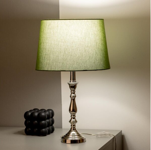 Brilagi - Stolní lampa CERIA 1xE27/60W/230V pr. 30 cm lesklý chrom/zelená