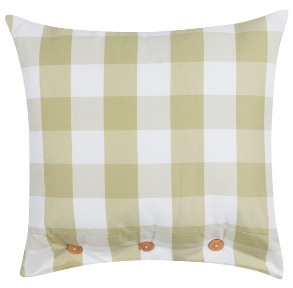 Sada 2 dekorativních polštářů TAMNINE 45 x 45 cm Světle zelená Kostkovaný vzor