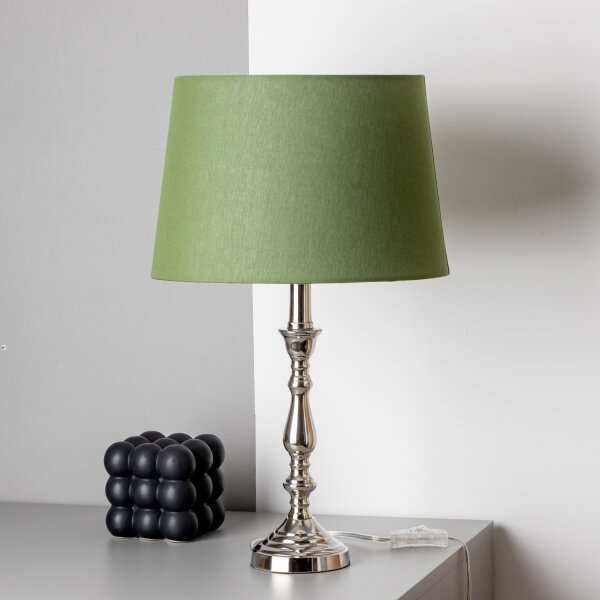 Brilagi - Stolní lampa CERIA 1xE27/60W/230V pr. 30 cm lesklý chrom/zelená