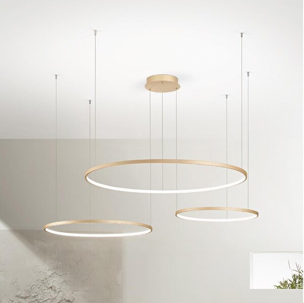 Ondaluce - LED Stmívatelný lustr na lanku SOEL LED/28W/230V+LED/38W+LED/47W